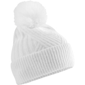Gebreide muts met pompon "Snow Luxe" Beechfield | B 529
